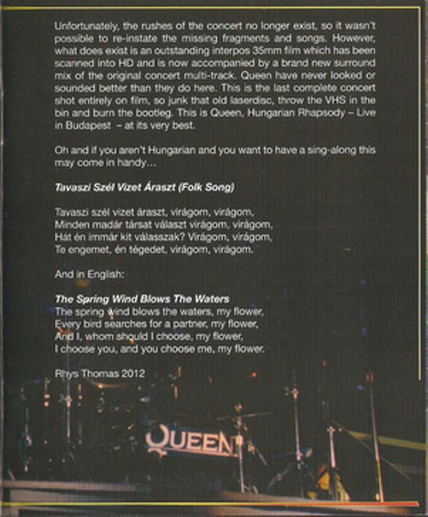 Queen  Hungarian Rhapsody; Live In Budapest : Booklet 7